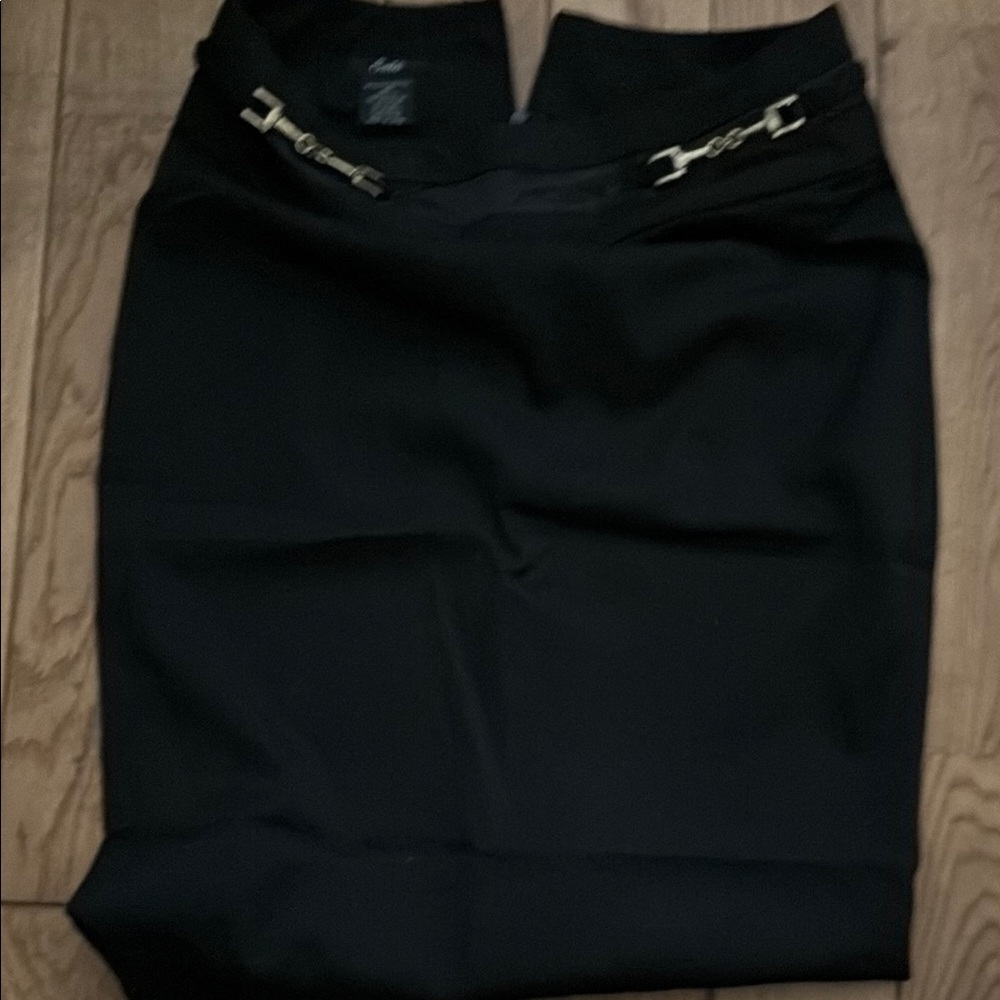 Elegant Black Skirt with Gold Accents
